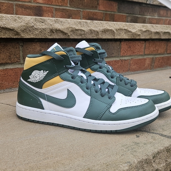 Nike Other - Nike Air Jordan High-Tops in Green, White, and Yellow